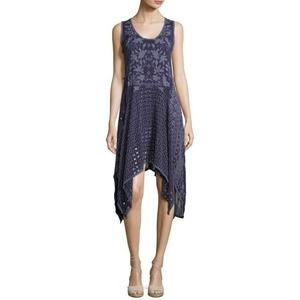 Johnny Was Faith Sleeveless Eyelet Hanky-Hem Dress 2X